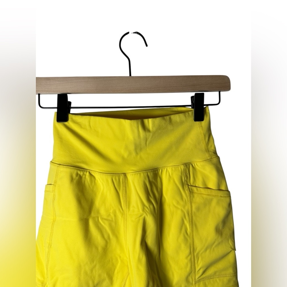 Buffbunny Collection High Waist Yellow Athletic Shorts Women’s Size Small - Picture 4 of 7